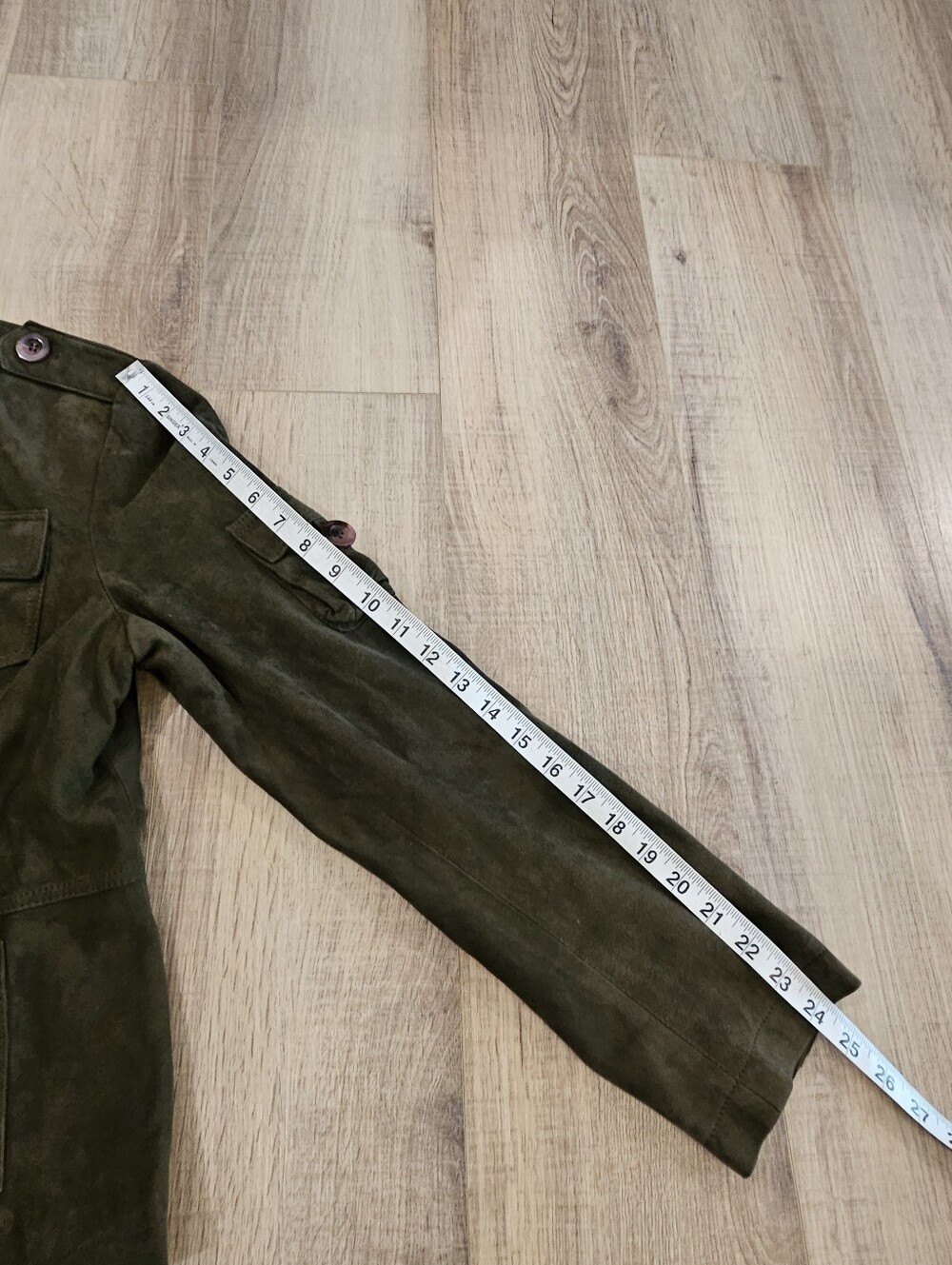 Sundance Suede Leather Jacket Women’s 12 Olive Green Military Utility NWOT - Picture 9 of 9